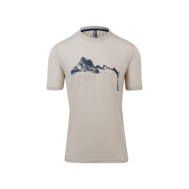 Sportshirt mit Print für Herren – atmungsaktives GTS Sports Shirt in Creme